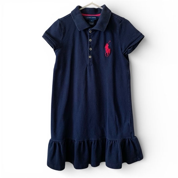 Ralph Lauren Other - Ralph Lauren Navy Blue Polo Dress for Girls Kids pre owned cotton